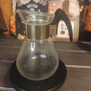 Vintage Glass Coffee Carafe with Black Handle 32 Oz
